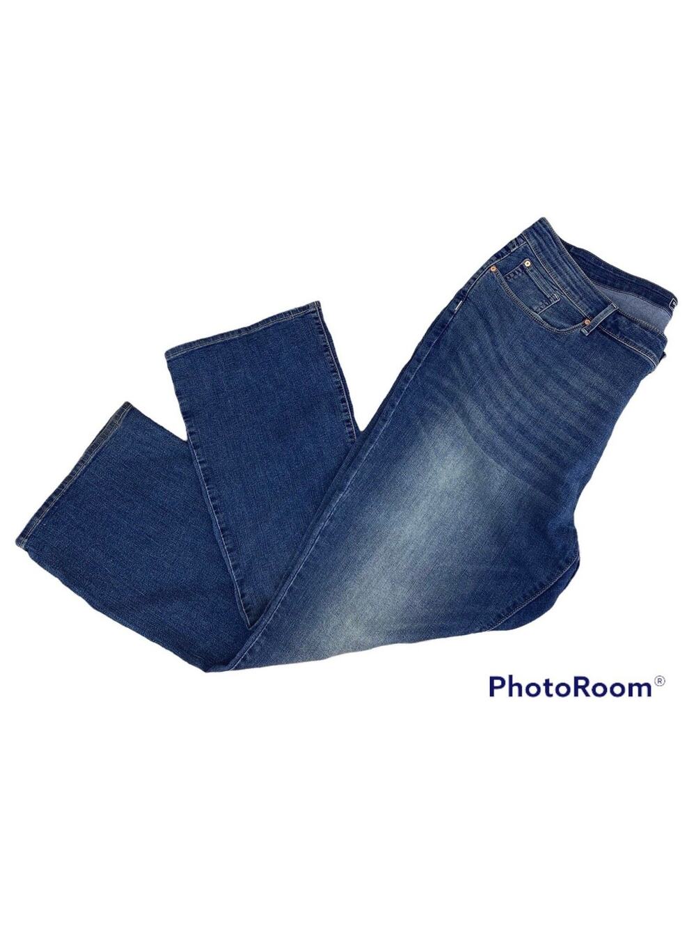 Levi's Women's Mid Rise Bootcut Jeans Sz 22M (36X32) Medium Wash Zip Fly Stretch